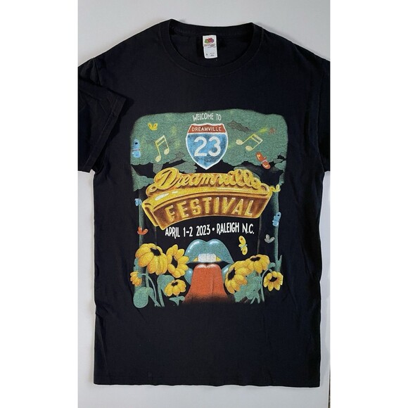 Small Dreamville Festival Double-Sided T Shirt Featuring Usher and Drake - Picture 1 of 5